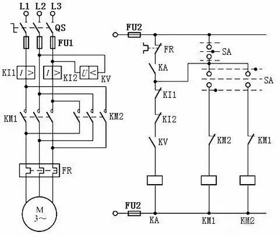 電動(dòng)機(jī)常用保護(hù)的接線圖 電動(dòng)機(jī)常用保護(hù)的接線圖